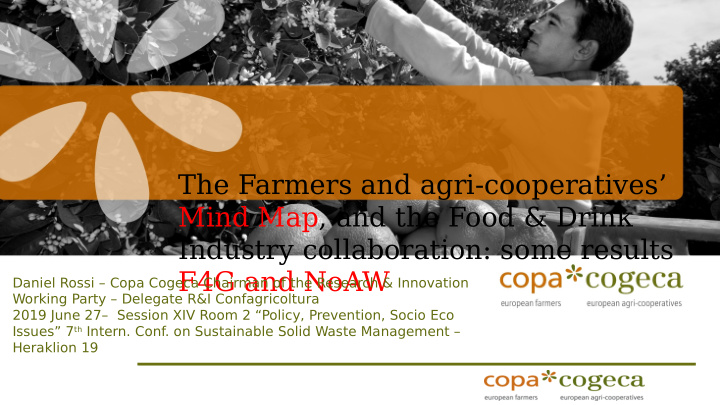 the farmers and agri cooperatives mind map and the food