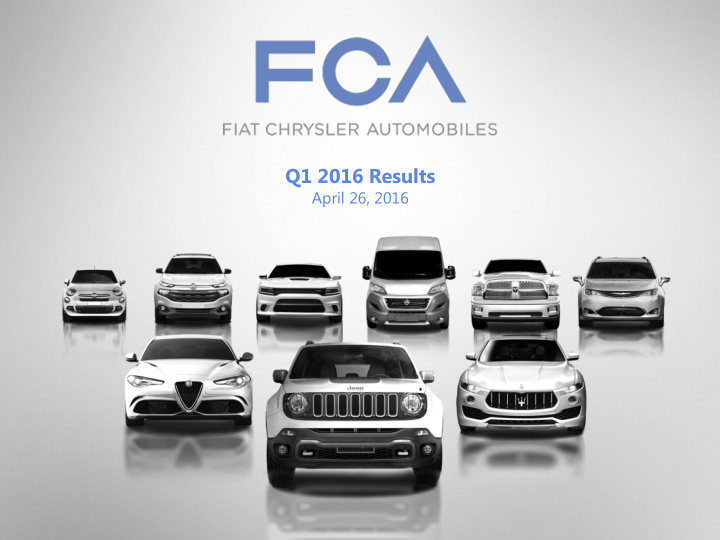 q1 2016 results