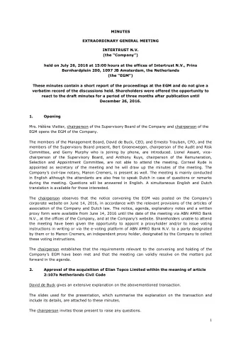 Mr. Jorna (representing VEB) expresses his disappointment about the fact that the meeting is