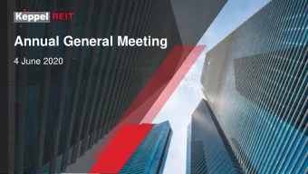 Annual General Meeting  4 June 2020  Outline  Portfolio Optimisation in FY 2019  3  1Q 2020