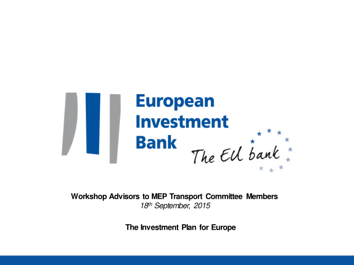 workshop advisors to mep transport committee members 18