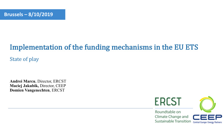 implementation of f the fu funding mechanisms in the eu