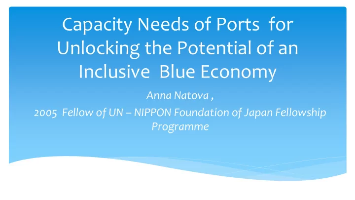 inclusive blue economy