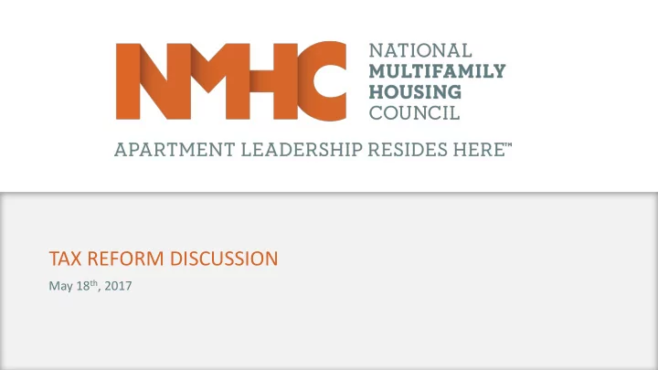 tax reform discussion