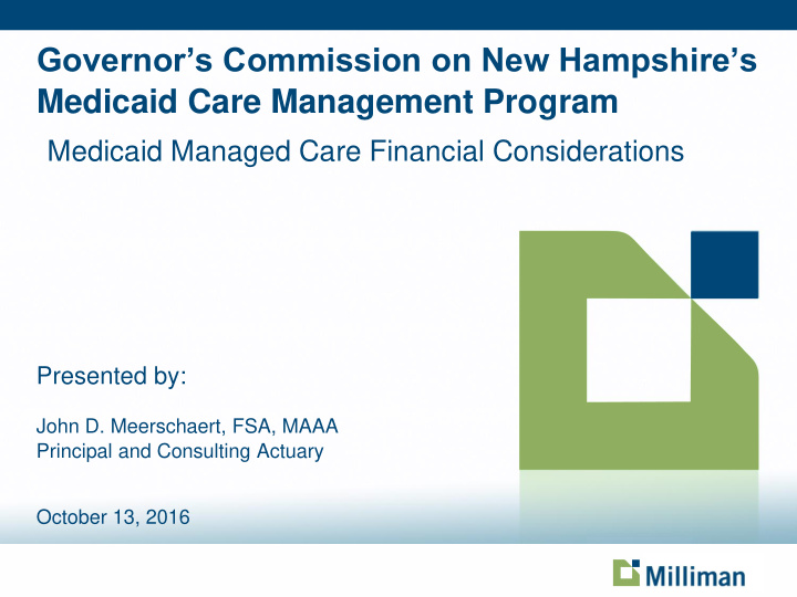 governor s commission on new hampshire s medicaid care