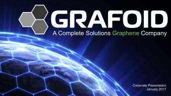 A Complete Solutions Graphene Company  Corporate Presentation January 2017  Disclaimer  This