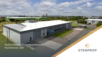 Numis Industrial Property Conference  Paul Arenson, CEO  Agenda  THE MLI OPPORTUNITY  STENPROP