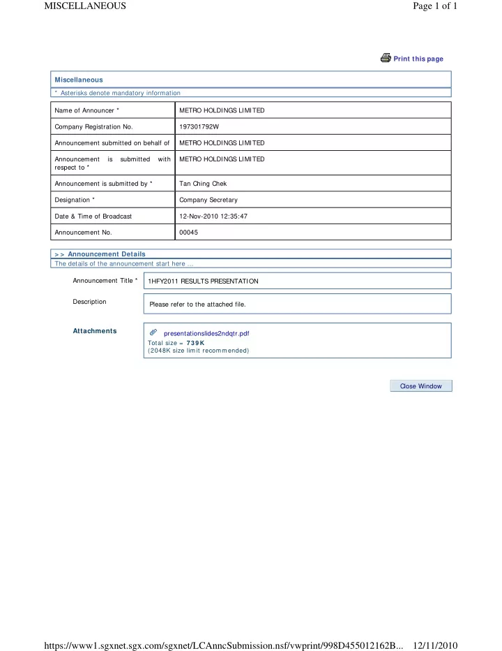 miscellaneous page 1 of 1