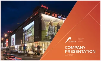 COMPANY  PRESENTATION  MAY 2020  CONTENT  Liad Barzilai  3  Atrium in a snapshot  Group CEO  4