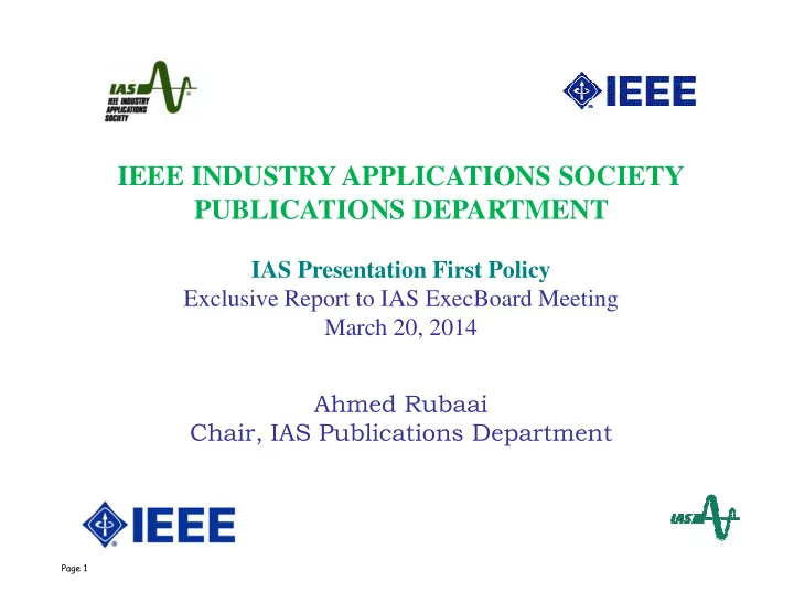 ieee industry applications society publications department