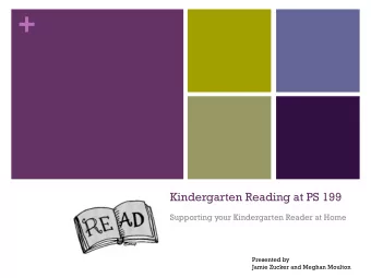 +  Kindergarten Reading at PS 199  Supporting your Kindergarten Reader at Home  Presented by  Jamie