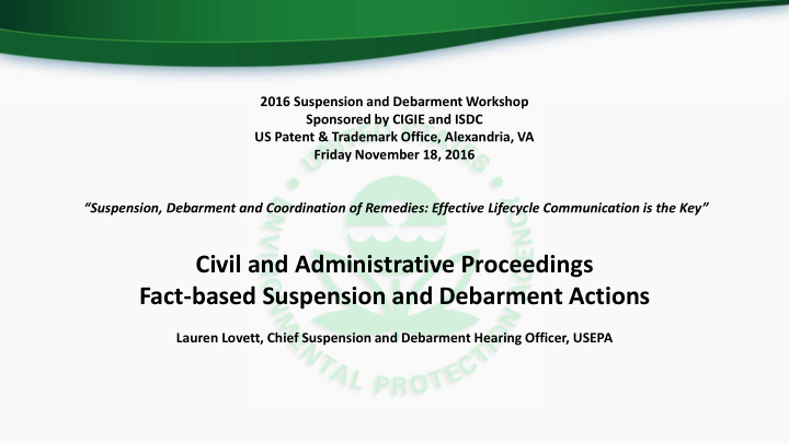 civil and administrative proceedings fact based