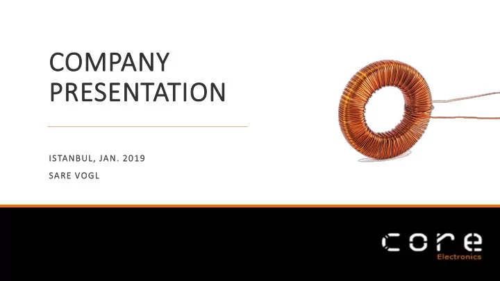 company presentation