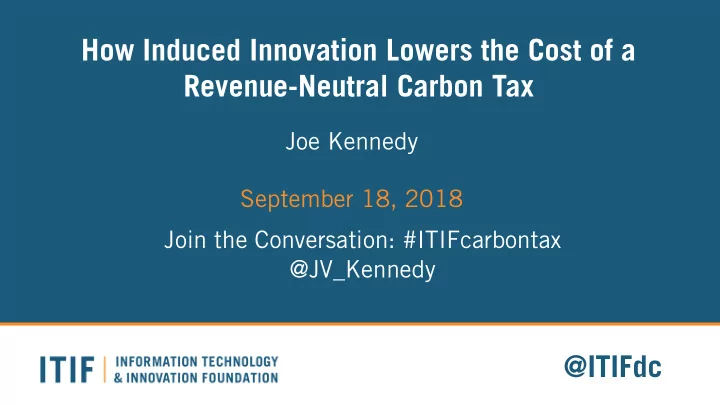 how induced innovation lowers the cost of a revenue