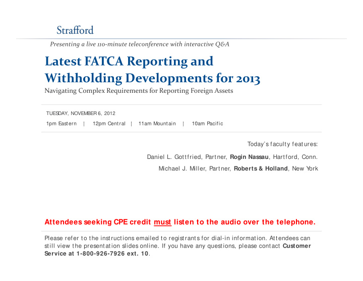latest fatca reporting and withholding developments for