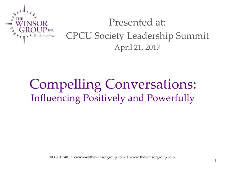 compelling conversations