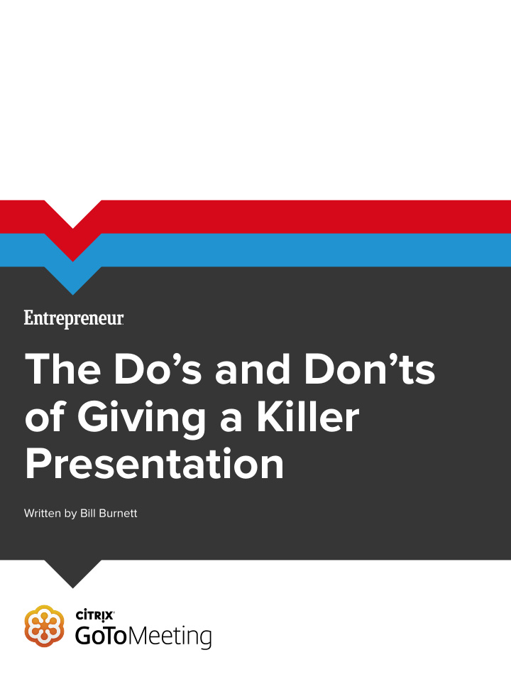 the do s and don ts of giving a killer presentation