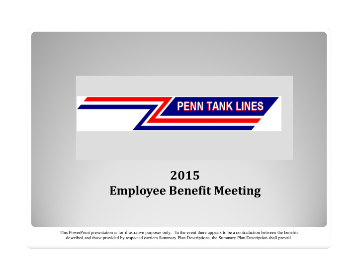 2015 employee benefit meeting