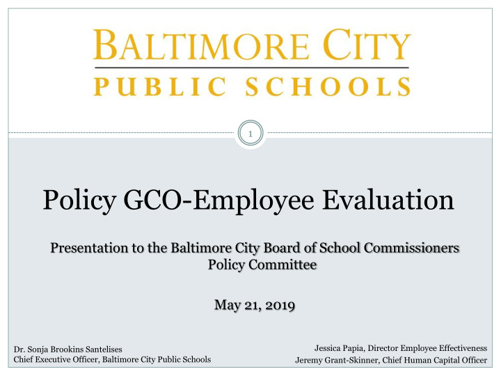policy gco employee evaluation