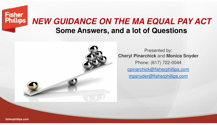 new guidance on the ma equal pay act