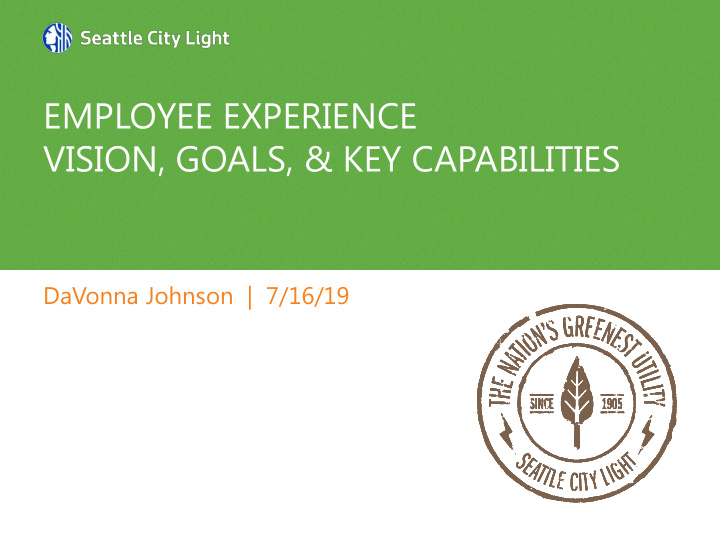 employee experience vision goals key capabilities