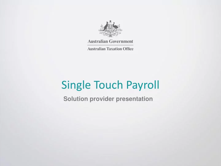 single touch payroll