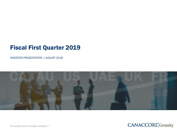 fiscal first quarter 2019