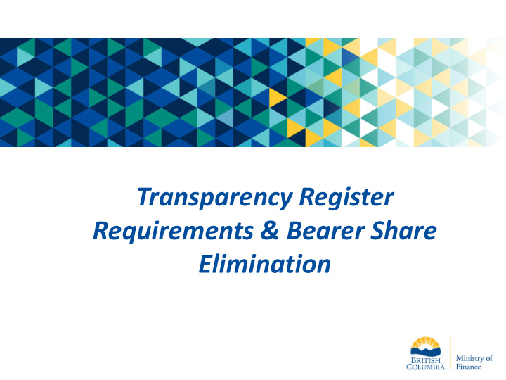 transparency register requirements bearer share
