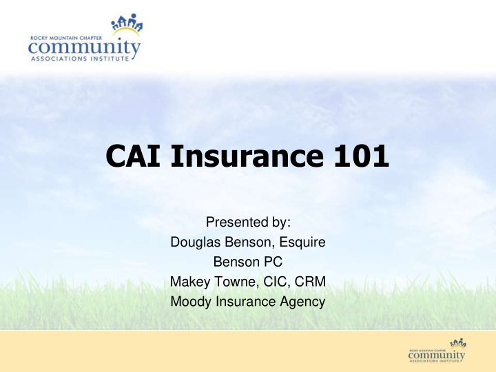 cai insurance 101