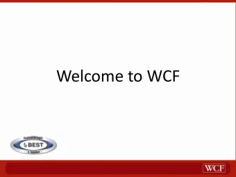 Welcome to WCF  The Components of Your Policy &amp; Premium Demystified  Lee Wuchner  Assistant