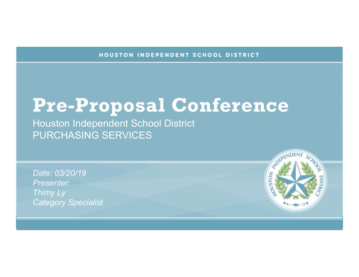 pre proposal conference