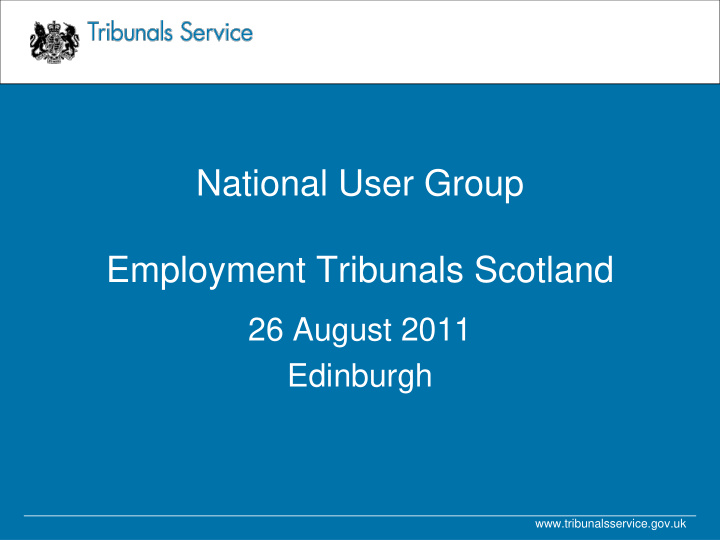 national user group employment tribunals scotland