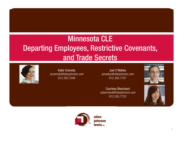 minnesota cle departing employees restrictive covenants