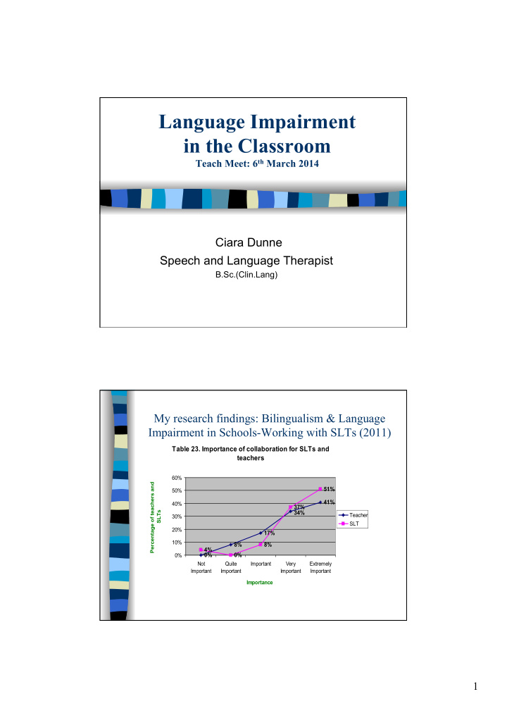 language impairment in the classroom teach meet 6 th