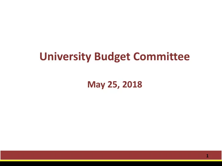 university budget committee