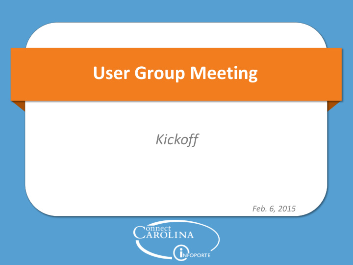 user group meeting