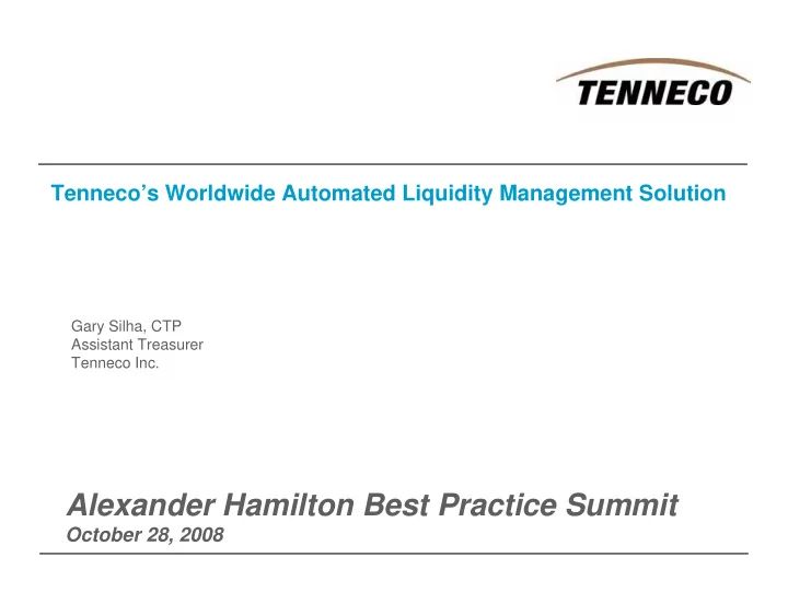 alexander hamilton best practice summit
