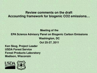 Review comments on the draft  Accounting framework for biogenic CO2 emissions  Meeting of the