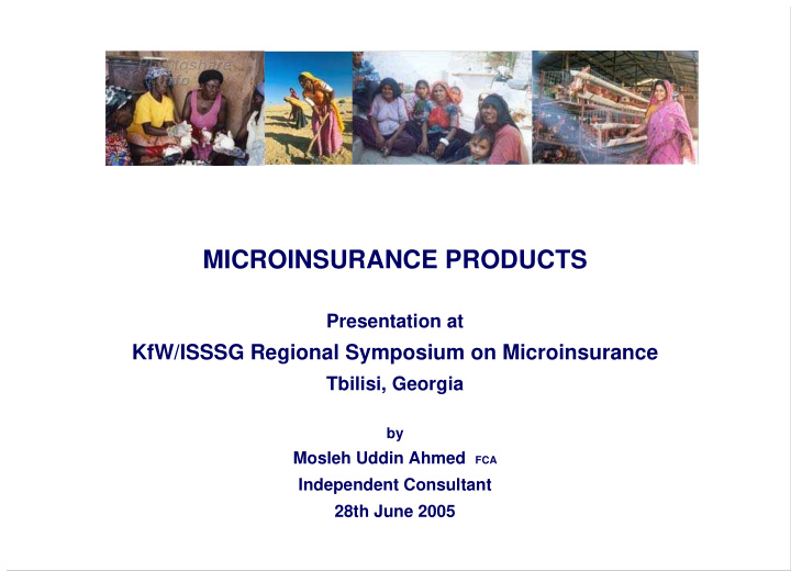microinsurance products