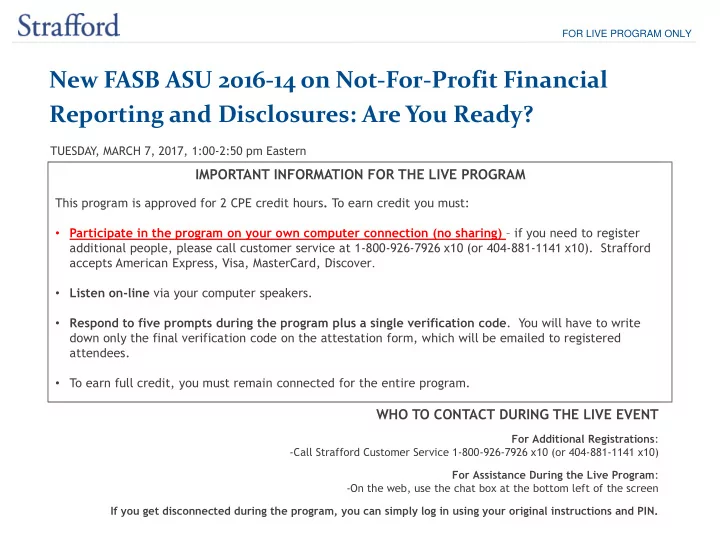 new fasb asu 2016 14 on not for profit financial