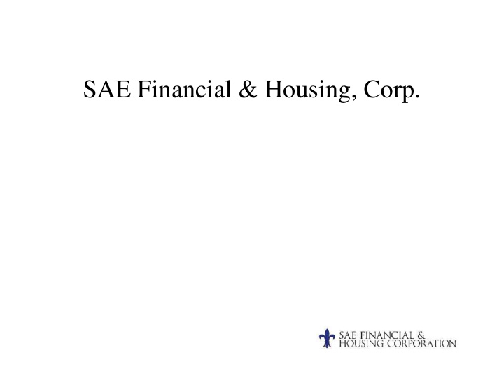sae financial housing corp agenda