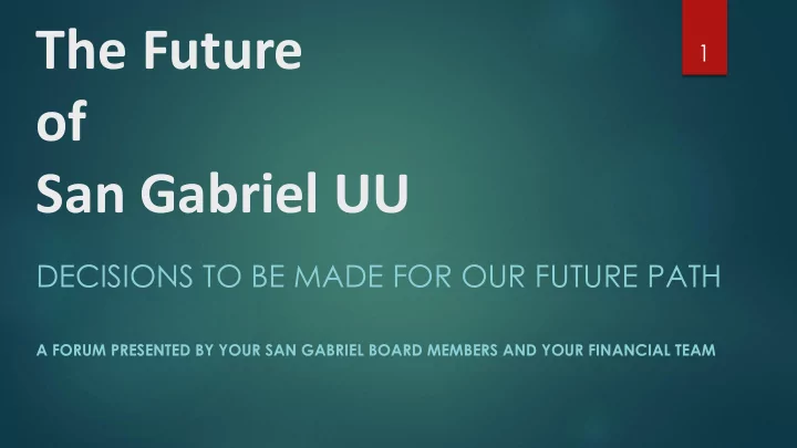 the future