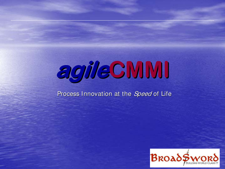 agile cmmi cmmi