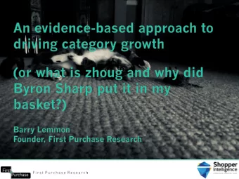 Sharp has introduced us to evidence-based  marketing  Ritson said it was the only book in the last