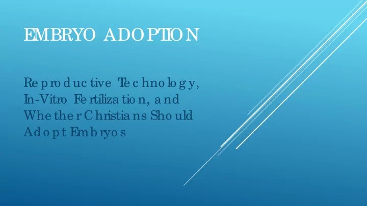 e mbryo adopt i on