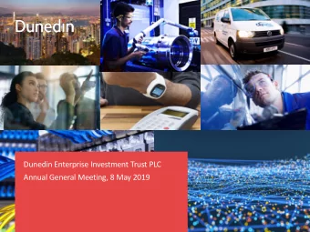 Dunedin Enterprise Investment Trust PLC  Final Results for the year to 31 December 2017  Final