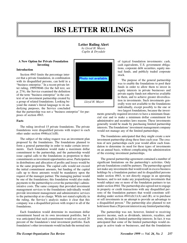 irs letter rulings