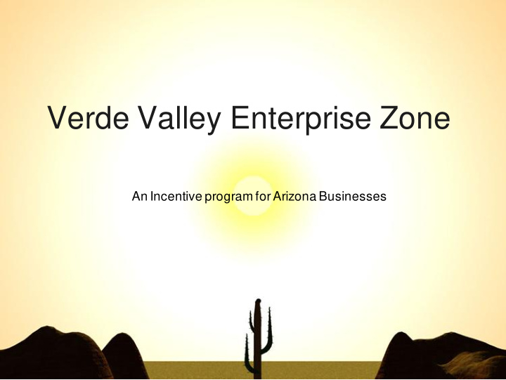 verde valley enterprise zone
