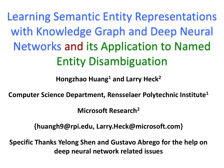 learning semantic entity representations with knowledge