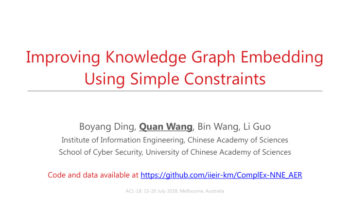 improving knowledge graph embedding using simple